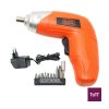 Black & Decker Nicad Screw Driver, 10-Pc Bits Set, 3.6V