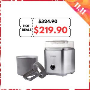 Cuisinart Pure Indulgence 2 Qt. Frozen Yogurt-Sorbet and Ice Cream Maker Silver