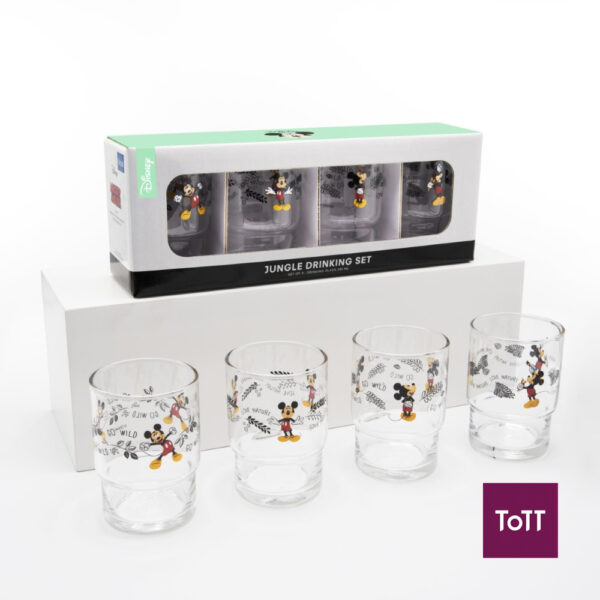 Ocean Mickey Jungle Set of 4 Drinking Glass Set 1 295ml ( All Mickey design)