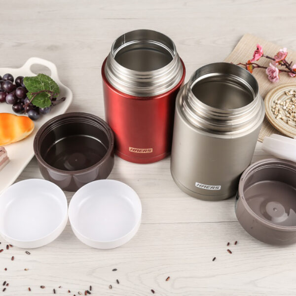 Haers Stainless Steel Vacuum Insulated Food Jar 1L