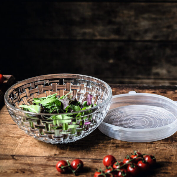 Nachtmann Bossa Nova Set of 2pieces Crystal Bowl And Silicone Lid 2.2L