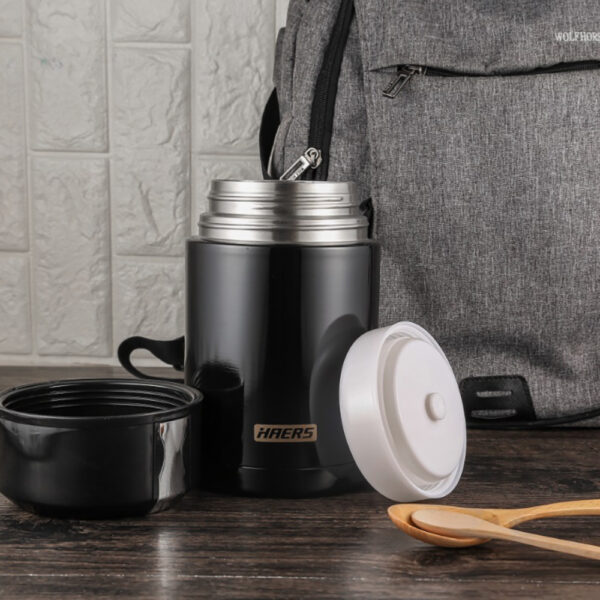 Haers Stainless Steel Vacuum Insulated Food Jar 1L