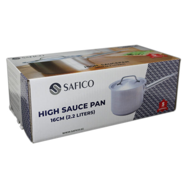 Safico 18-8 Stainless Steel High Sauce Pan With Lid