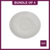 Cerabon By Petye Set of 4 Classic Round Porcelain Espresso Saucer Ø12.5cm For W1-MT-04001-6
