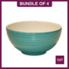 Cerabon By Petye Set of 4 Blue Mint Madison Porcelain Round Bowl Ø14xH8cm
