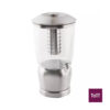 TableCraft Stainless Steel Single Beverage Dispenser Base with Plastic Container