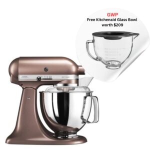 Kitchenaid Artisan Mixer, KSM175, 4.8L,Apple Cider (Free 5 Quart Tilt-Head Glass Bowl worth $209)