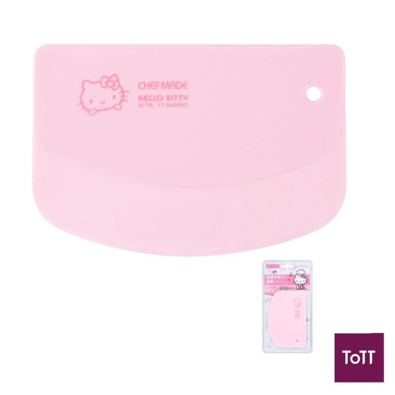 Chefmade Hello Kitty Plastic Dough Cutter And Scraper, Pink