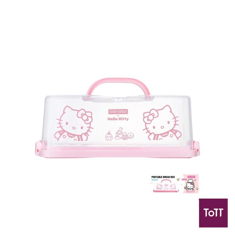 Chefmade Hello Kitty PP Portable Bread Box, Pink