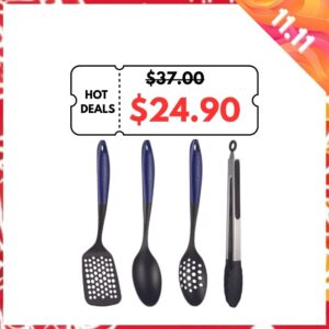 Cuisinart 4pc Cooking Tool Set, Blue Handle