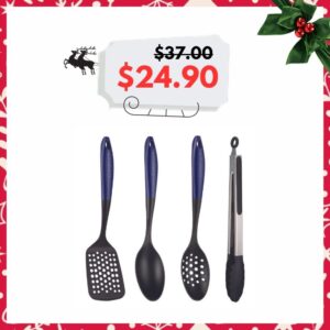 Cuisinart 4pc Cooking Tool Set, Blue Handle