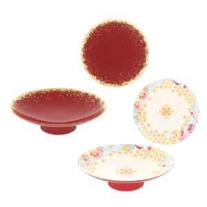 Melamine Round Lohei/Yusheng Platter With Detachable Stand