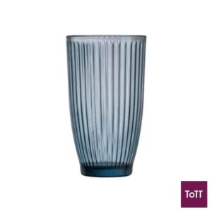 Arcoroc Rock Line Mazarine T Set of 6 Tempered Glass Tumbler Ø7.75xH13.6cm, 390ml