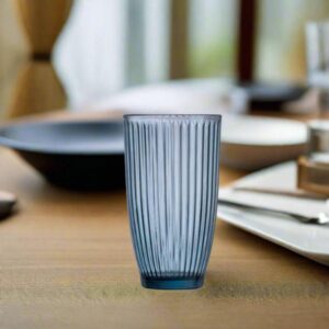 Arcoroc Rock Line Mazarine T Set of 6 Tempered Glass Tumbler Ø7.75xH13.6cm, 390ml