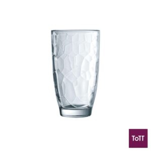 Arcoroc Rock T Coral Set of 6 Tempered Glass Tumbler Ø7.75xH13.6cm, 390ml