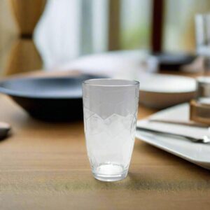 Arcoroc Rock T Coral Set of 6 Tempered Glass Tumbler Ø7.75xH13.6cm, 390ml