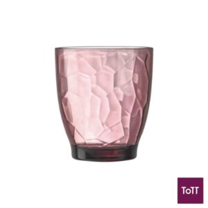 Arcoroc Rock Coral Ice Pink T Set of 6 Tempered Glass Tumbler Ø8.55xH9.65cm, 340ml