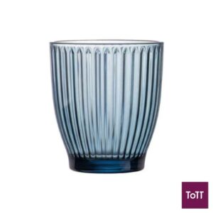 Arcoroc Rock Line Mazarine T Set of 6 Tempered Glass Tumbler Ø8.55xH9.65cm, 340ml