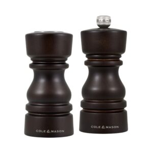 Cole&Mason London Wooden Shaker & Mill Set​ 13cm, Chocolate