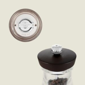 Cole&Mason Holborn Acrylic Pepper Mill 9.5 cm, Black Wood