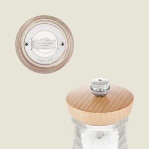 Cole&Mason Holborn Acrylic Salt Mill 9.5 cm, Natural Beech