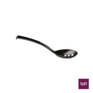 APS San Perforated Delicatessen/Olives Spoon L23xW6cm, Black, 6Pc/Set