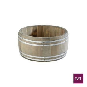 APS Wood Barrel Cutlery/Condiment Holder Ø17.5xH8.5cm