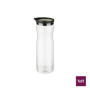 APS Glass Decanter With Stainless Steel Lid Ø8xH25cm, 1L