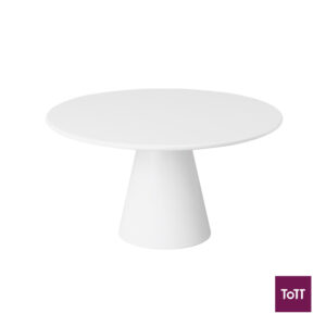 APS Casual Melamine Round Footed Cake Plate Ø31xH16cm, White