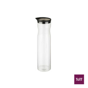 APS Glass Decanter With Stainless Steel Lid Ø8xH32cm, 1.3L