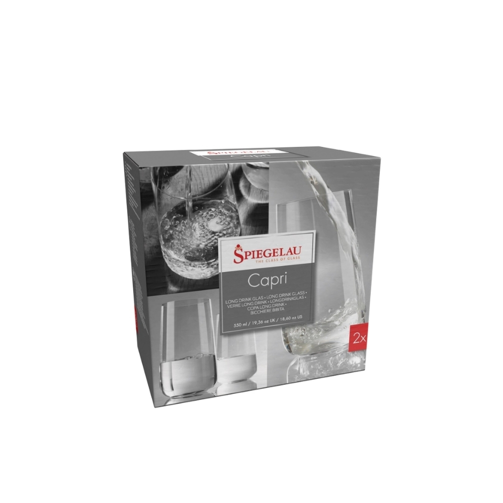 Spiegelau Capri Longdrink Glass Dia8.3xH13.9cm, 550ml, Set Of 2Pcs Spiegelau Capri Longdrink Glass Dia8.3xH13.9cm, 550ml, Set Of 2Pcs - Image 2