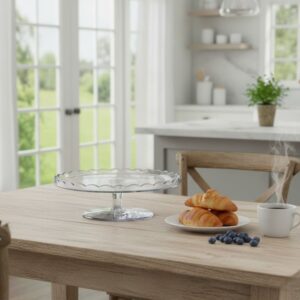 Polycarbonate Cake Stand For Dome Cover Cg1001-12 Ø33.2xH10cm, Clear