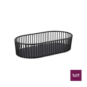 APS Urban Metal Oval Basket L29xW16xH7cm, Black
