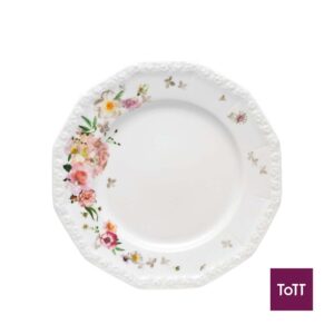 Rosenthal Maria Porcelain Round Plate Ø27.7xH3.1cm, Pink Rose