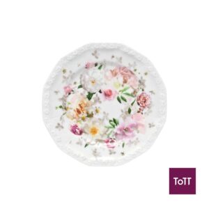 Rosenthal Maria Porcelain Round Plate Ø17.4xH1.7cm, Pink Rose