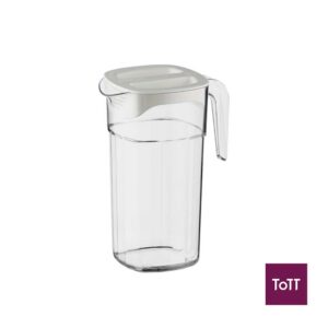 Araven Polycarbonate Stackable Jug with Lid, L16.7xW11.9xH23.2cm, 1.8L/61oz, White