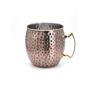 Alternative view of APS Moscow Mule Stainless Steel Bottle Cooler Ø20xH21cm, Hammered Antique Copper