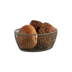 APS Svart Metal Oval Basket L20xW15xH8cm, Smoke Green