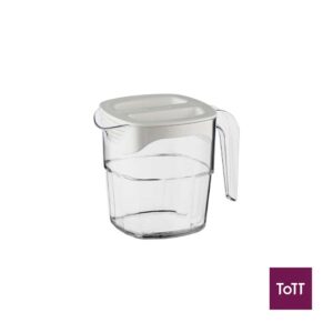 Araven Polycarbonate Stackable Jug with Lid, L16.7xW11.9xH13cm, 1L/34oz, White