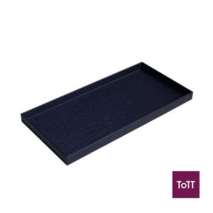 Poseidon Recycled Polystyrene Nestable Tray L24xW12xH1.5cm, Deep Blue