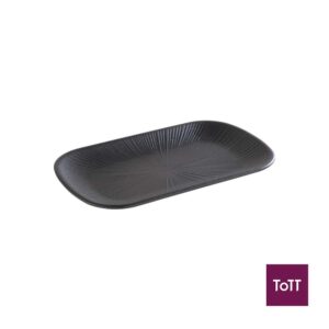 APS Nero Melamine GN 1/4 Tray L26.5xW16.2xH2.5cm, Black