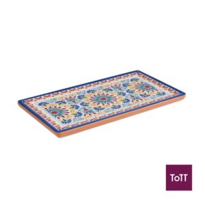 APS Arabesque Melamine GN 1/3 Tray L32.5xW17.6xH2cm, Terracotta Blue