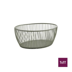 APS Svart Metal Oval Basket L20xW15xH8cm, Smoke Green