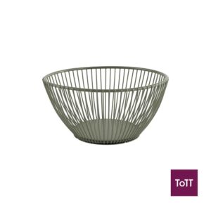 APS Svart Metal Round Basket Ø17.5xH8cm, Smoke Green