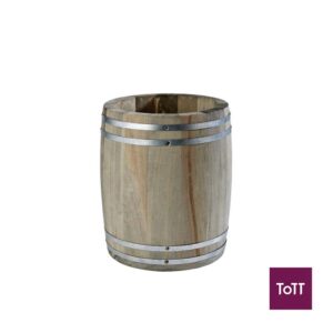 APS Wood Barrel Cutlery Holder Ø11.5xH14cm