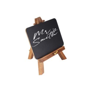 Alternative view of APS Table Chalk Board With Acacia Wood Easel Stand L13.5X10xH19cm, Black