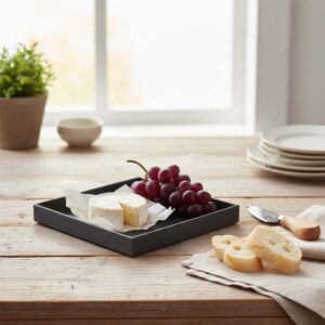 Alternative view of Poseidon Recycled Polystyrene Nestable Tray L12xW12xH1.5cm, Arctic Silver