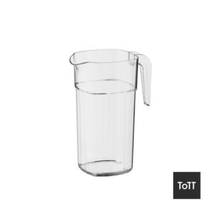 Araven Polycarbonate Stackable Pitcher without Lid, L16.7xW11.9xH23.2cm, 1.80L/61oz,  Clear