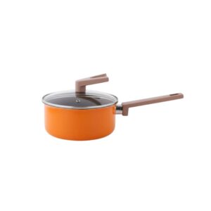 Alternative view of Safico Pro Aluminium Nonstick Ceramic Induction Usable Saucepan With Standable Handle Ø18xH8.5cm, 2L, Orange