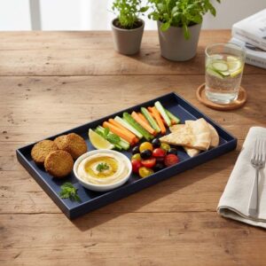 Alternative view of Poseidon Recycled Polystyrene Nestable Tray L24xW12xH1.5cm, Deep Blue